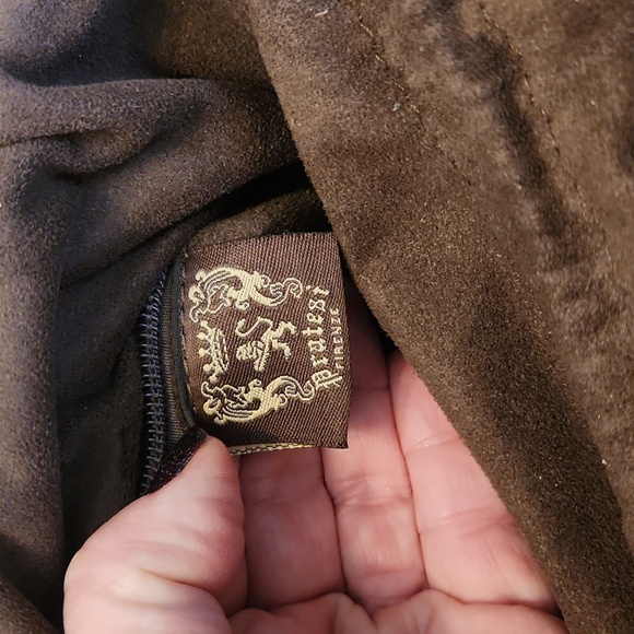 PRATESI Firenze Italian Leather Croco Bucket Bag - Picture 13 of 17